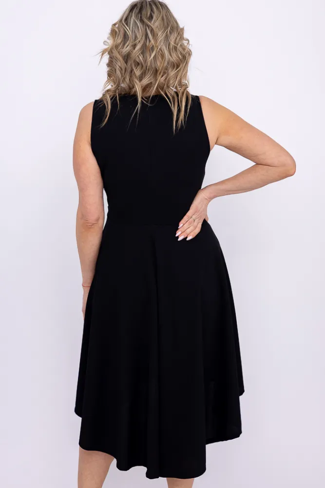 Włoski Czarna Sukienka FORMINA