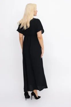 Włoski Czarna Sukienka GRENMI