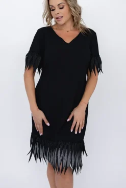 Polski Czarna Sukienka INERVO Wzór 2