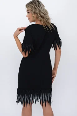 Polski Czarna Sukienka INERVO Wzór 2