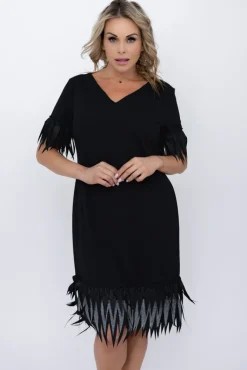 Polski Czarna Sukienka INERVO Wzór 2