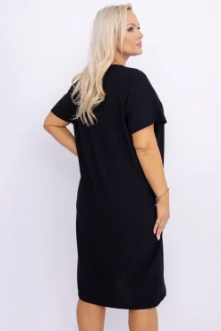 Polski Czarna Sukienka INSTEVI