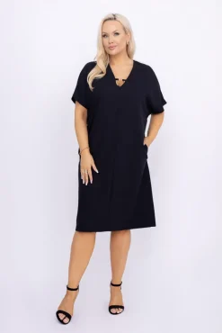 Polski Czarna Sukienka INSTEVI