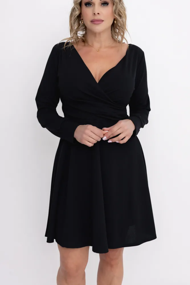 Włoski Czarna Sukienka KIARA