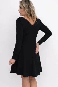 Włoski Czarna Sukienka KIARA