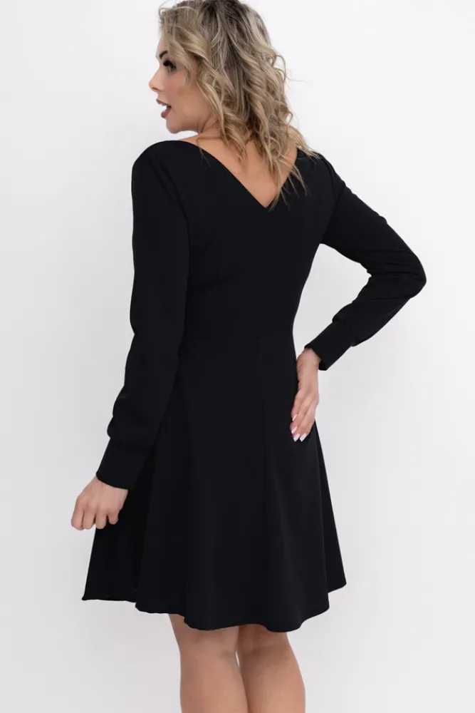 Włoski Czarna Sukienka KIARA