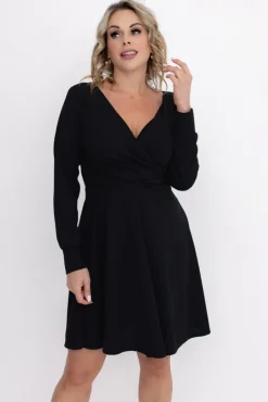 Włoski Czarna Sukienka KIARA