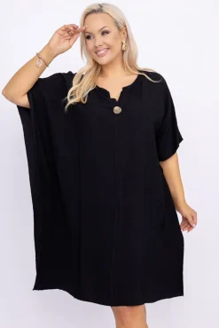 Włoski Czarna Sukienka KIRMEN