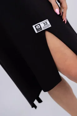 Włoski Czarna Sukienka LUKRIZO