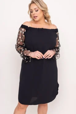 Polski Czarna Sukienka MADAME Wzór 1