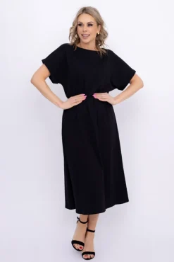 Włoski Czarna Sukienka MARISTA