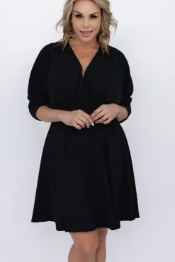 Włoski Czarna Sukienka MAURI