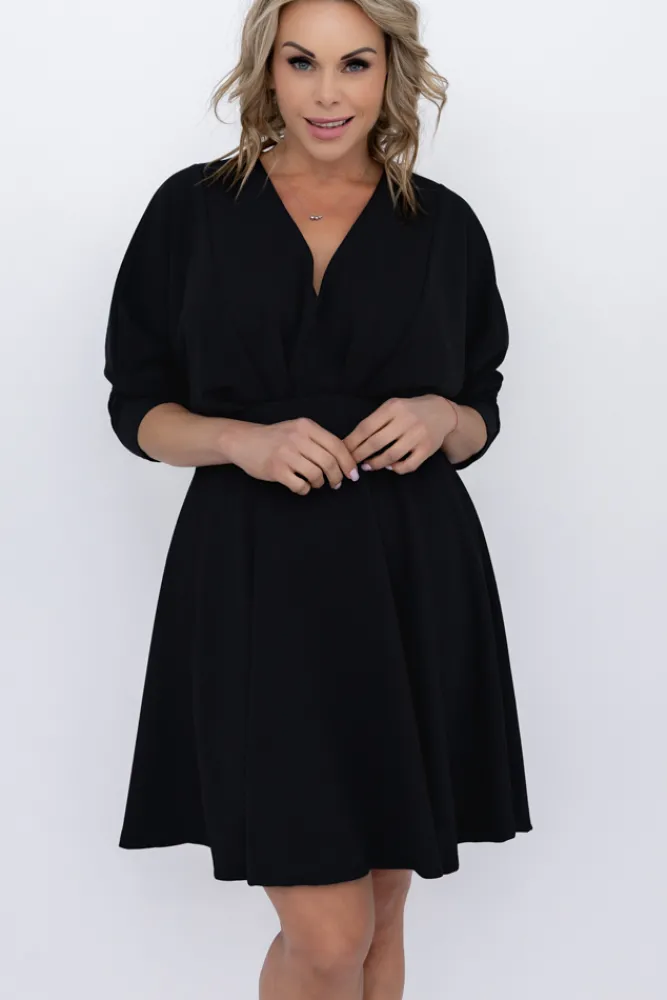 Włoski Czarna Sukienka MAURI