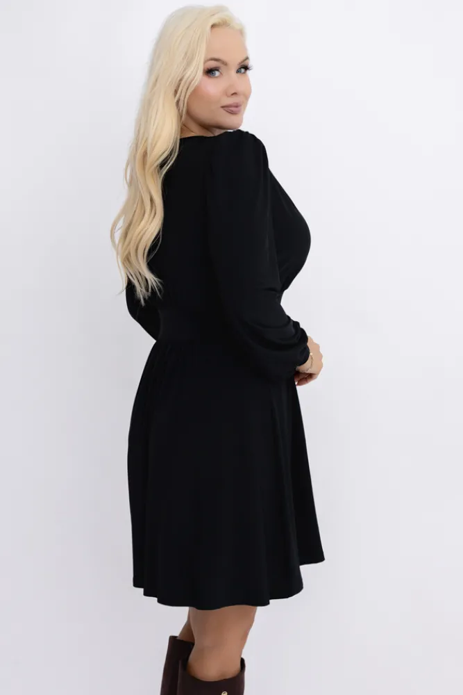 Polski Czarna Sukienka NORENTI