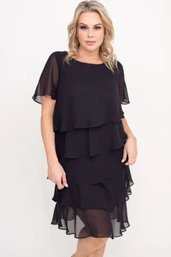 Polski Czarna Sukienka ORINA