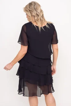 Polski Czarna Sukienka ORINA