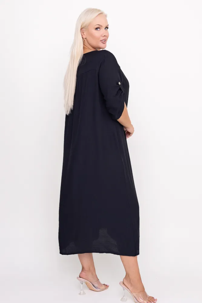 Polski Czarna Sukienka RAYLE