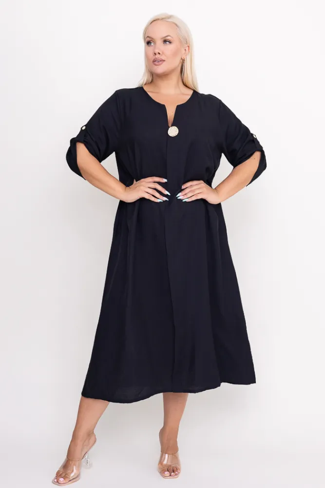 Polski Czarna Sukienka RAYLE