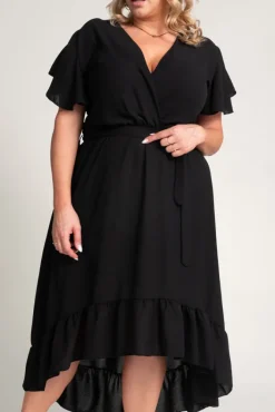 Polski Czarna Sukienka RHODIO