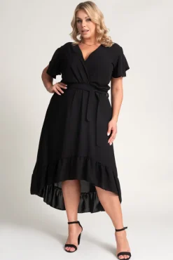 Polski Czarna Sukienka RHODIO