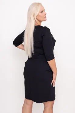 Polski Czarna Sukienka SELENA Wzór 2