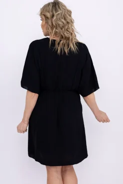 Włoski Czarna Sukienka SENUMI