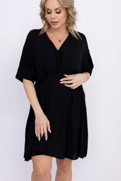 Włoski Czarna Sukienka SENUMI