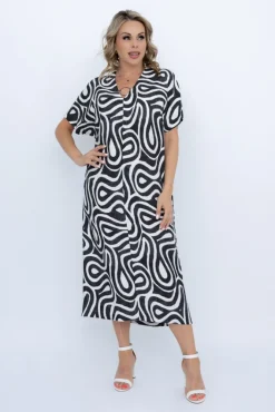 Polski Czarna Sukienka SETERTI