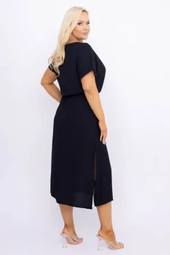 Włoski Czarna Sukienka VELICIO