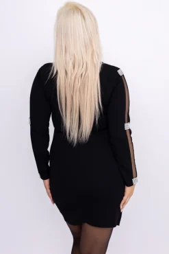 Włoski Czarna Sukienka VELUCI