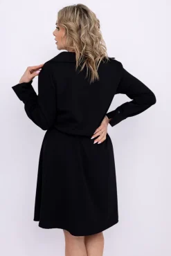 Włoski Czarna Sukienka YAOMI