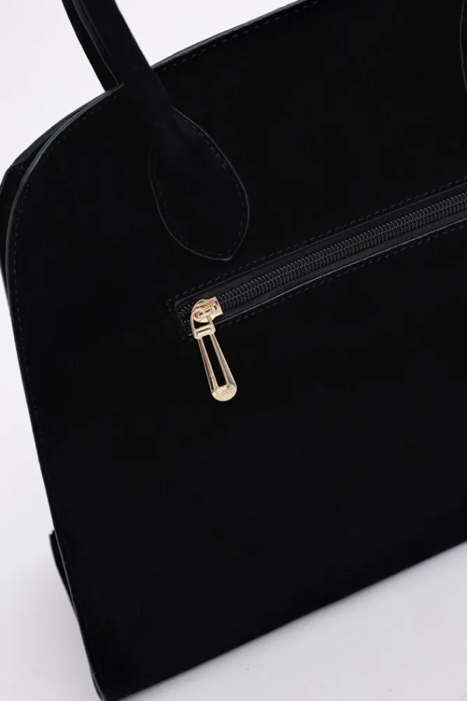 Damskie Polski Czarna Torebka zamszowa YENELI