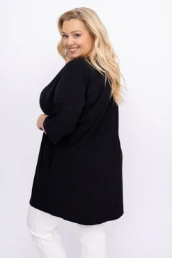 Damskie Polski Czarna Tunika brokatowa VELIARI