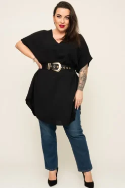 Damskie Polski Czarna Tunika GLORI
