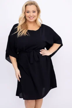 Damskie Polski Czarna Tunika kimono LUNDIA