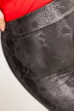 Damskie Polski Czarne Legginsy SIDA Wzór 3