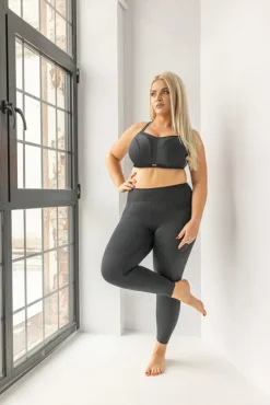 Damskie Polski Czarne Legginsy sportowe ACTIVE
