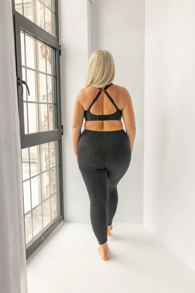 Damskie Polski Czarne Legginsy sportowe ACTIVE