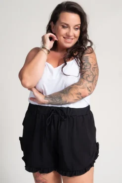 Damskie Polski Czarne Spodenki MALIBU