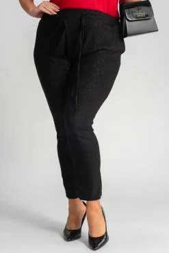 Damskie Polski Czarne Spodnie brokatowe BULIO
