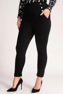 Damskie Włoski Czarne Spodnie CIRIA