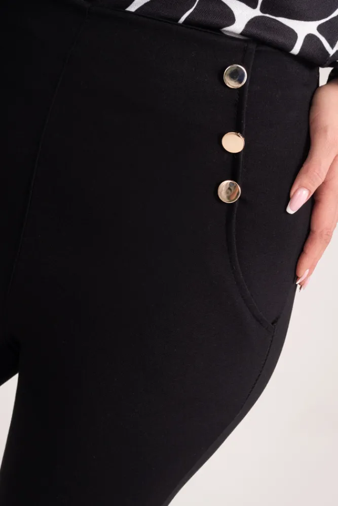 Damskie Włoski Czarne Spodnie CIRIA