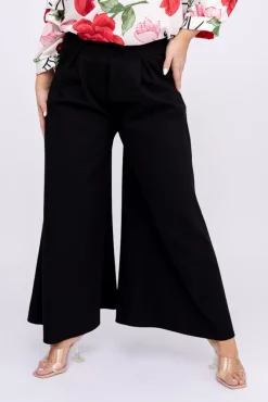 Damskie Polski Czarne Spodnie dzwony ARKADO