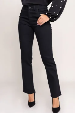 Damskie Polski Czarne Spodnie Jeansowe NEVY