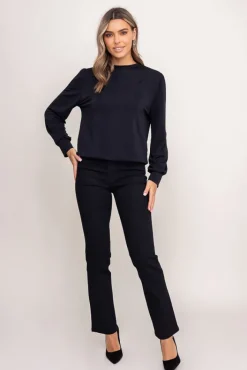 Damskie Polski Czarne Spodnie Jeansowe NEVY