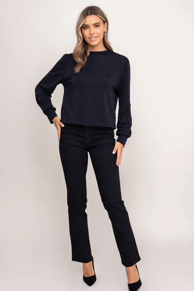 Damskie Polski Czarne Spodnie Jeansowe NEVY