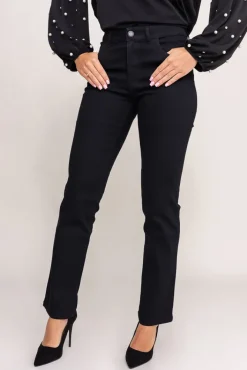 Damskie Polski Czarne Spodnie Jeansowe NEVY