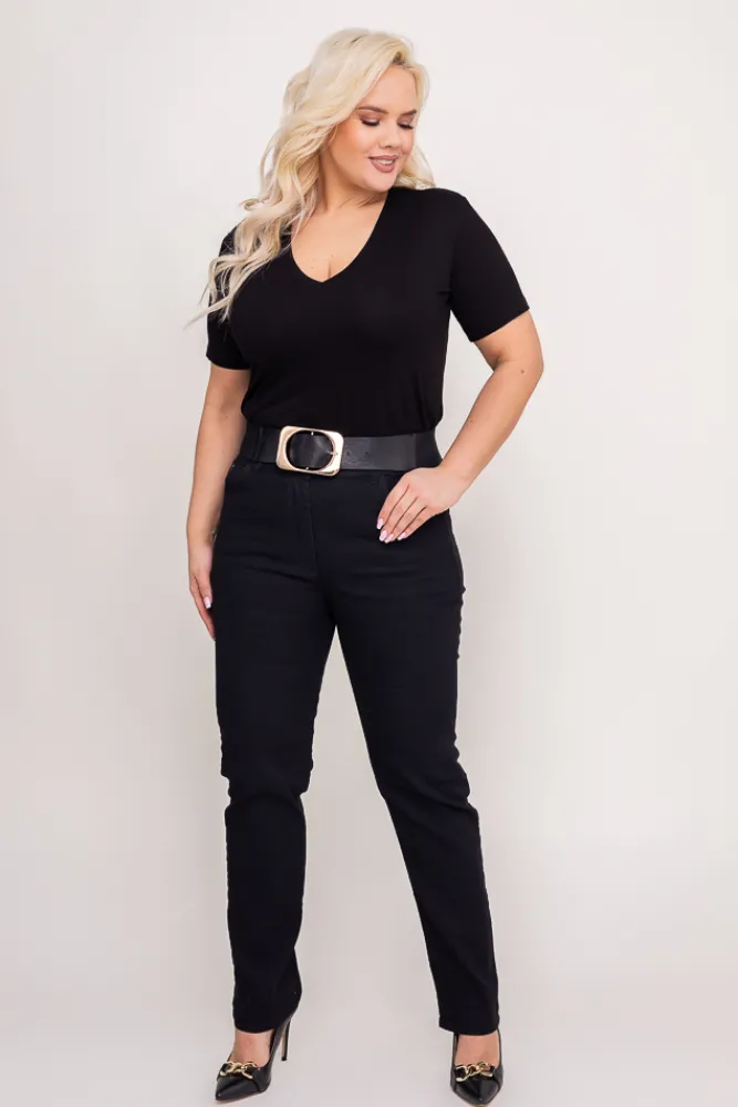 Damskie Czarne Spodnie Jeansowe PAXI