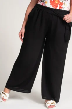 Damskie Polski Czarne Spodnie kuloty WIDIO