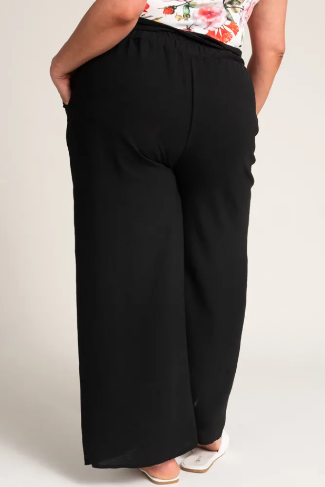 Damskie Polski Czarne Spodnie kuloty WIDIO